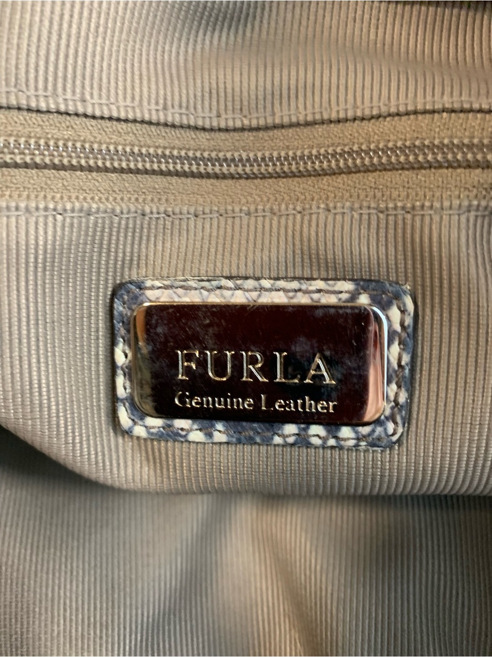 Furla Python embossed Leather Tote/satchel - Picture 13 of 15
